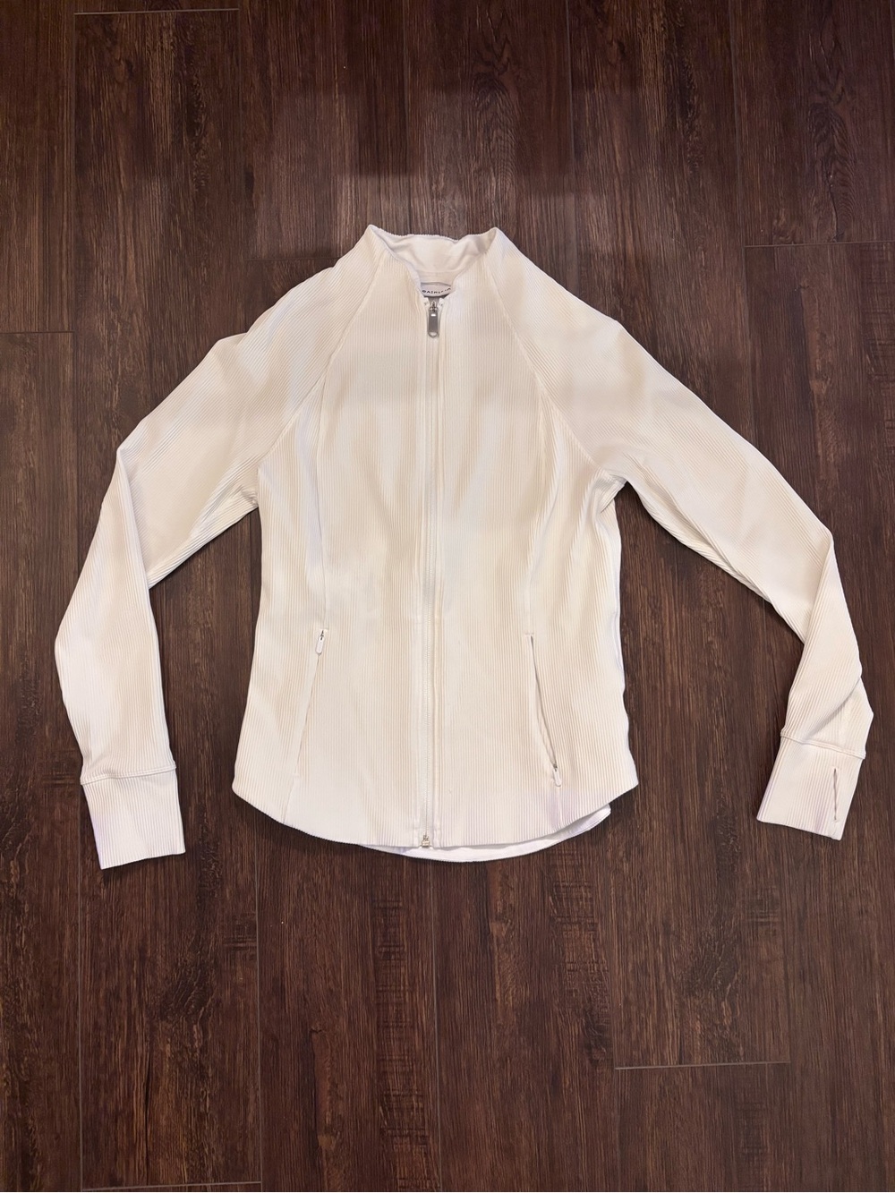 Athleta White Full-Zip Jacket - Women’s Medium